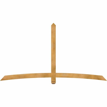 Ekena Millwork Bellingham Rough Sawn Timber Gable Bracket, Western Red Cedar, 96"W x 52"H x 2"D x 4"F, 13/12 Pitch GBW096X52X0204BEL00RWR